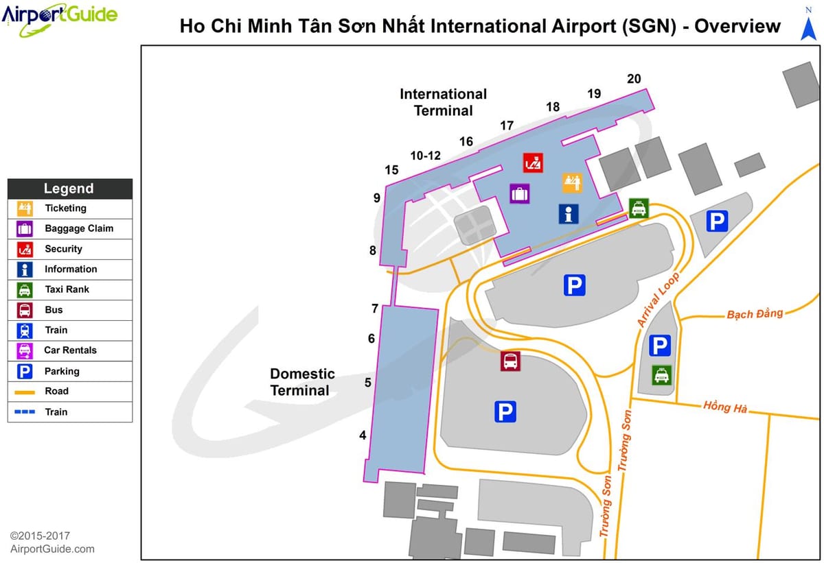 ho chi minh city aireportua mapa