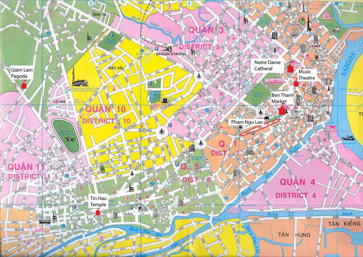 saigon auzoan mapa
