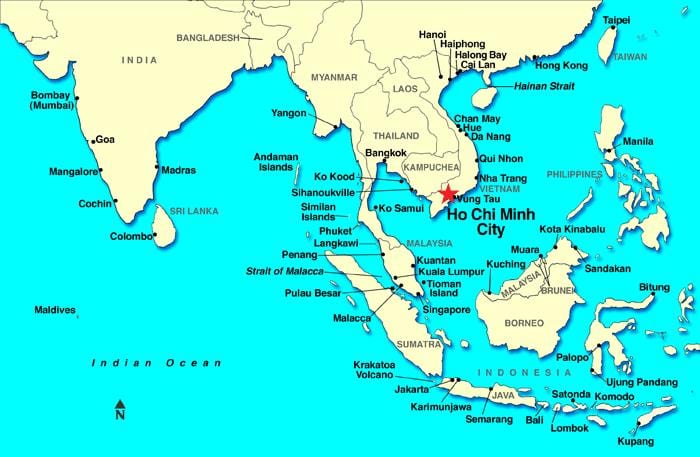 saigon munduko mapa
