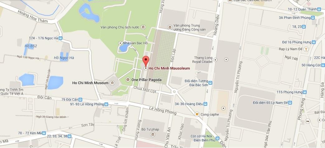 Mapa ho chi minh mausoleoa 