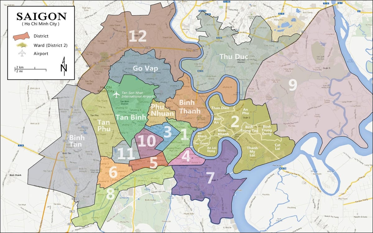 saigon hiriaren mapa