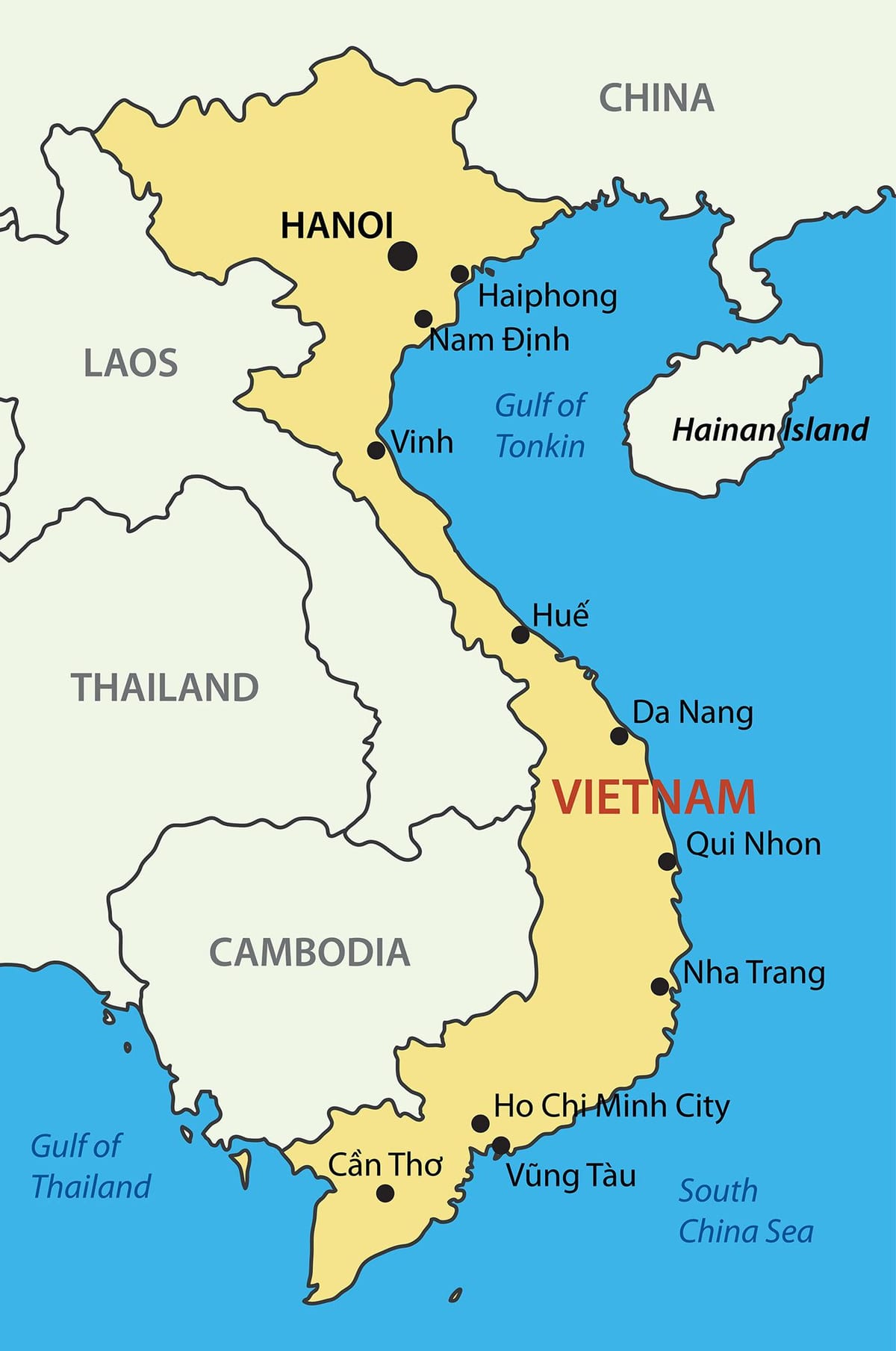 Mapa saigon eta vietnam