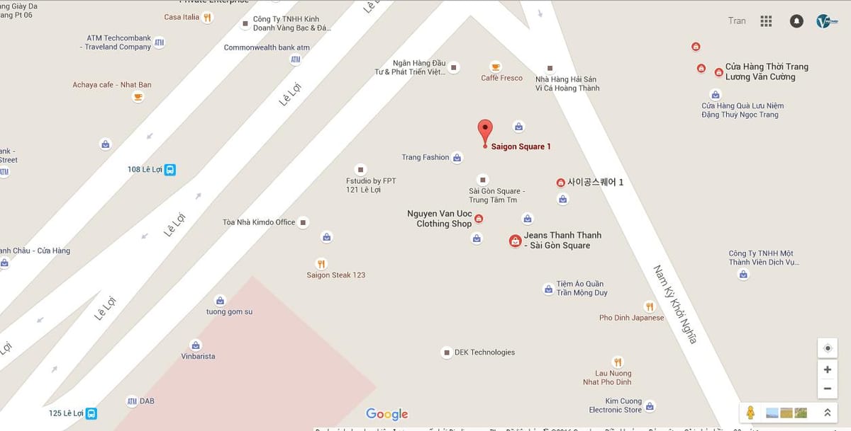 Mapa saigon plazan