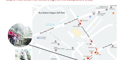 Ho chi minh autobus 109 ibilbidearen mapa