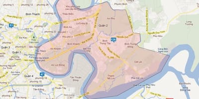 Mapa auzoak ho chi minh hiria