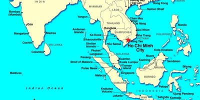 Saigon munduko mapa